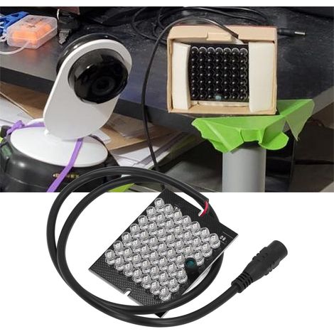 940nm Infrarot-Lichtplatine für CCTV-Kameras mit 48 12V LEDs, unsichtbares Licht, Nachtsicht, automatische lichtempfindliche Erkennung, zusätzliche Nachtsichtbeleuchtung. (1/5)
