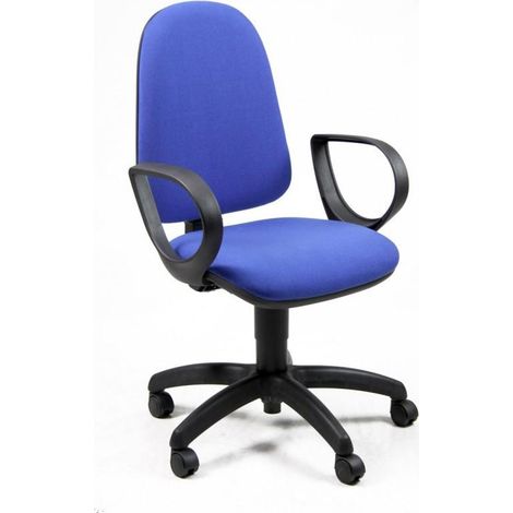 Sedia da Ufficio Unisit Jupiter SB Blu con Braccioli Fissi, Modello Danubio, Codice 8050043741561