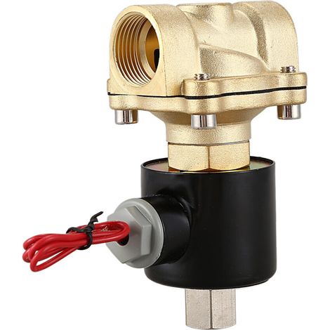 Vanne électropneumatique laiton 3/4" DN20 220V normalement ouverte huile gaz (1/5)