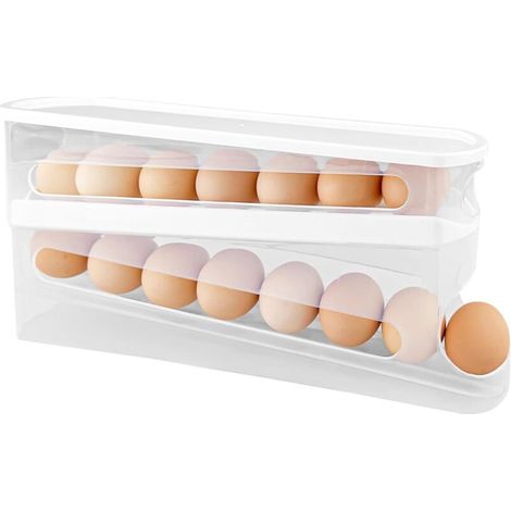 Bardusch-Distributeur œufs 2 niveaux automatique, 12–14 gros œufs, frigo/cuisine/armoires (1/5)