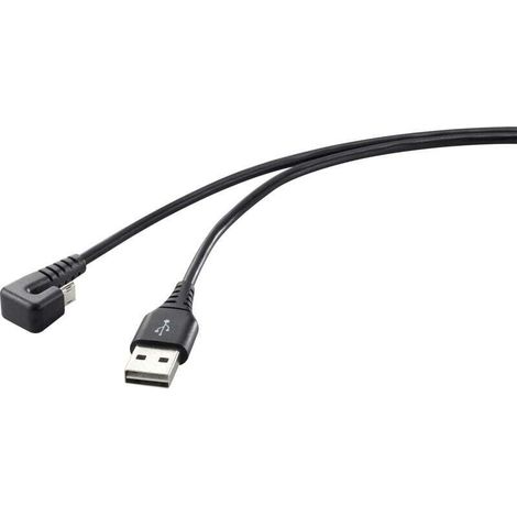 Câble USB USB 2.0 USB-A mâle, USB-Micro-B mâle 1.00 m noir RF-4598342 A009492 (1/4)