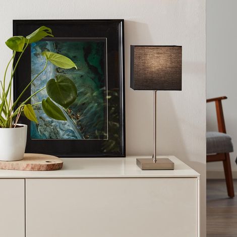 BRILLIANT Lampe Aglae Tischleuchte Touchschalter anthrazit 1x D45, E14, 40W, geeignet für Tropfenlampen (nicht enthalten) Mit An/Aus-Touchschalter (1/5)