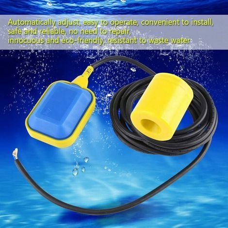 Commutateur Interrupteur de Niveau d'Eau à Flotteur avec Câble de 6M pour Pompe de Réservoir (1/4)