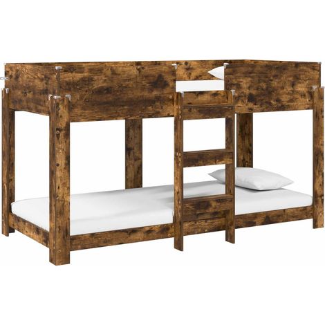 Maison Exclusive - Letto a Castello per Bambini Rovere fumé 100 x 200 cm
