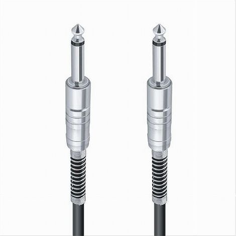TRADE SHOP - Cavo Collegamento 2 Jack Da 6.5 Mm Mono 3mt Cavo Microfono Audio Stereo Jjack-02 -