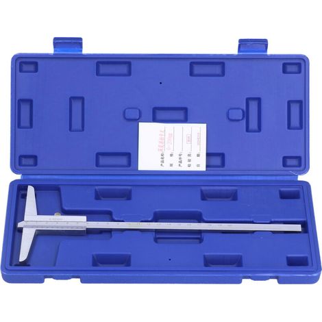 Depth caliper, metal gauge, 0.02mm accuracy, micrometer measuring tool 0-200 mm (1/5)