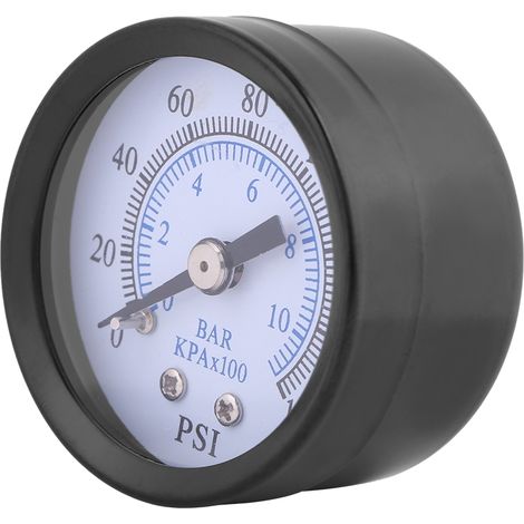 Manomètre miniature pour carburant, air, huile et eau, 0-160 psi / 0-10 bar, filetage NPT 1/8". (1/5)