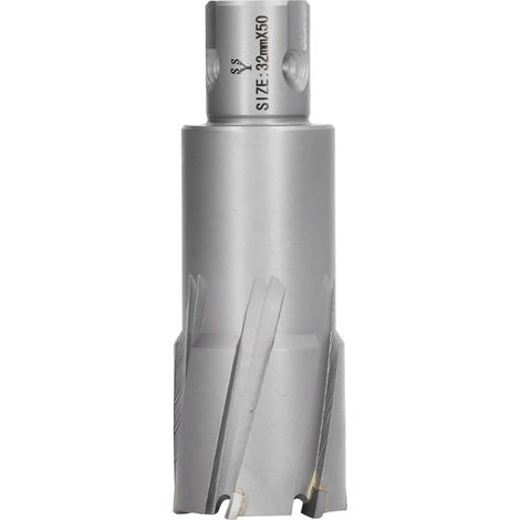 Foret magnétique annulaire, profondeur de coupe de 50 mm, outil de perçage pour aluminium et cuivre, 32 mm / 1,26 po