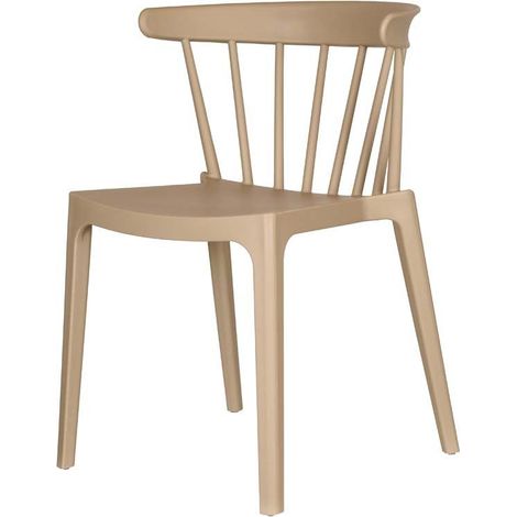 Chaise empilable en polypropylène Sable 53x54x75cm (Lot de 4) - Feros