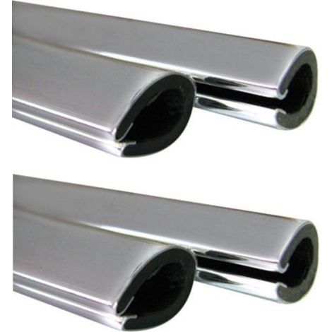TRADE SHOP - Set 4 Paracolpi Striscia Profilo Portiera Auto Tuning Cromato 88cm 68cm -