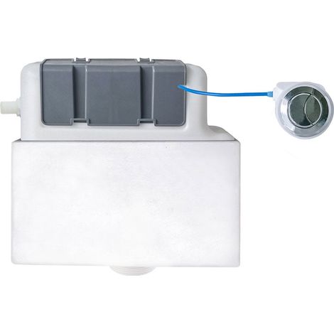 Signature Side Inlet Concealed Cistern with Chrome Push Button 320mm H x 336mm W (1/2)
