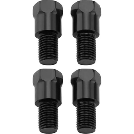 4 pièces Adaptateur de montage de rétroviseur moto M10 32mm, filetage 10mm à 10mm, vis de réglage de hauteur, boulons inversés pour guidon