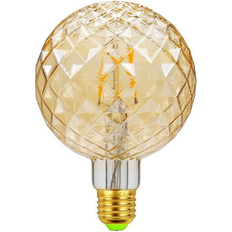 Ampoule LED Edison grand format à filament, style rétro, couleur or - Culot G95 - Lumière chaude - Décorative - Lumière chaude (1/4)