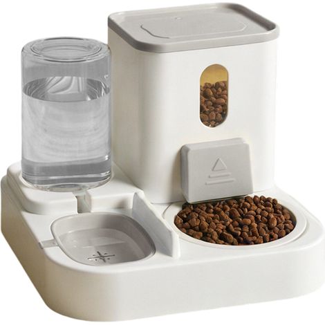 Distributeur Automatique Nourriture Et Eau - Système Gravité - Pour Chats Et Petits Chiens - PP - 1 Pièce (1/5)