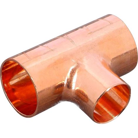 Raccordo a Tee rame ø28/22/28 mm estremità a saldare femmina FFF 101282 (1/3)