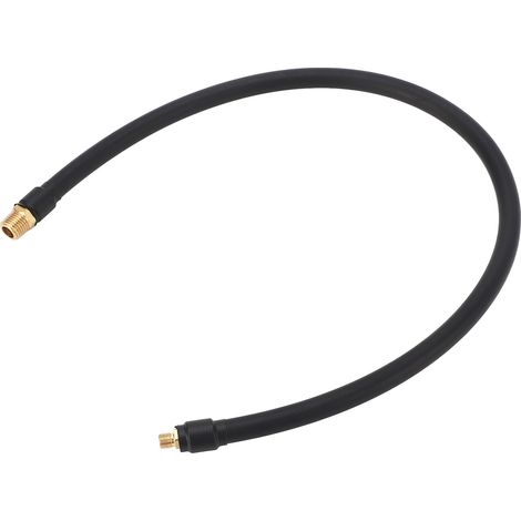 Tuyau compresseur d'air 1/4in NPT en caoutchouc, double embout pour gonflage pneu, raccord pompe, tube 1,97ft (60cm) (1/5)