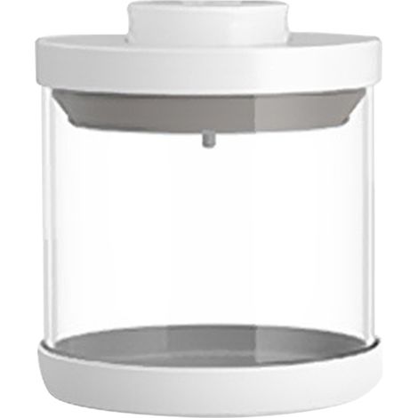 1 bocal hermétique en verre, 500 ml, pour café grains, sucre et conservation alimentaire, forme ronde (1/5)