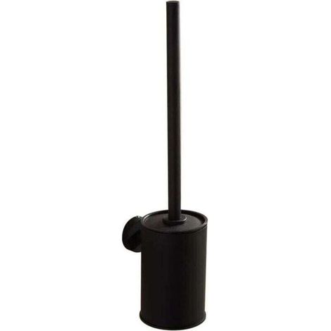 Portascopino da parete nero, acciaio inox 304, dimensioni 38 x 9 x 13 cm - Crezuo (1/4)
