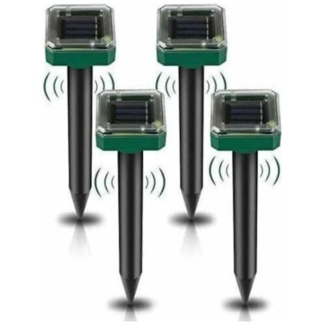 6626cm Lot de 4 Répulsifs Solaires à Ultrasons, Répulsif Anti-Taupes Solaire Souris Repr Exterieur pour Jardins Taupes Campagnols Gophers Serpents ou Autres Autres Rongeurs