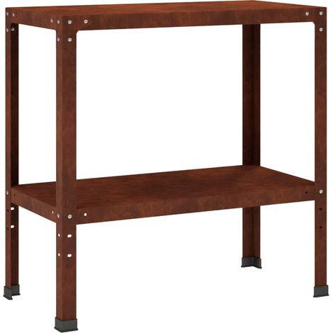 Tavolo da rinvaso 60 x 40 x 80 cm Acciaio Corten Ruggine vidaXL (1/5)