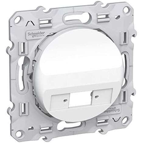 Schneider Electric – Odace White 1-Ausgang-Lichtwellenleiterbuchse – Andere Art von Vollbuchse – Schutzart IP20 – Für industrielle Installationen (1/5)