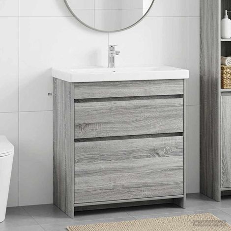 Gabinete de baño debajo del lavabo  gris