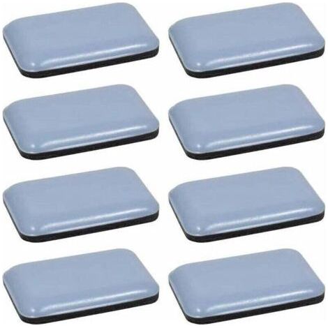 35 x 25 mm, 8x Self-adhesive Teflon sliding pad, XU, rectangular adhesive Protection Floor Parquet Foot Chair Furniture - (1/4)