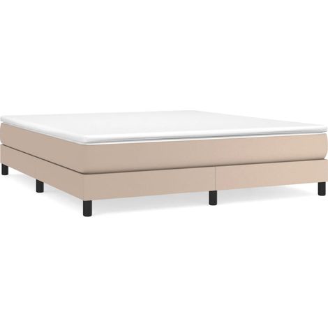 Lit double  Lit adulte  Sommier à lattes de lit avec matelas Cappuccino 160x200 cm