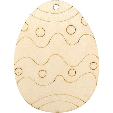 Ornement En Bois - Pour Peinture De Pâques - Découpe Printemps Non Finition - Disque Circulaire 8 Cm - Pour Décoration Maison Et Activités Manuelles - 1 Pièce (1/2)