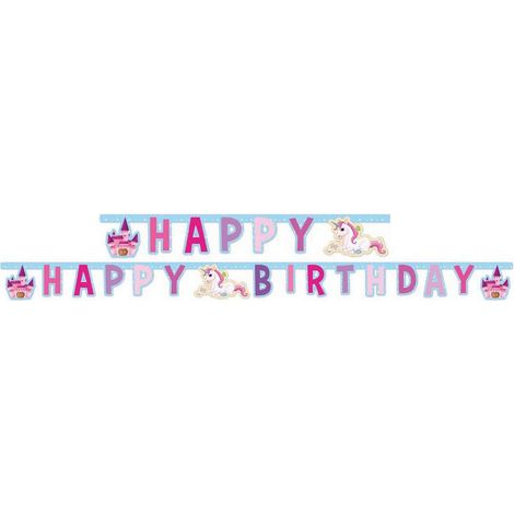 Guirlande Joyeux Anniversaire Inscription Licorne 185 cm (1/3)