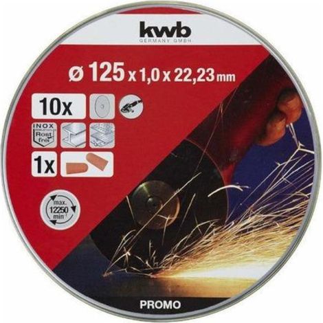 KWB lata 10 discs corte inox 125x1mm 49712022 , Lata De 10 Discos Corte Inox 125X1Mm Eco de la marca Einhell.