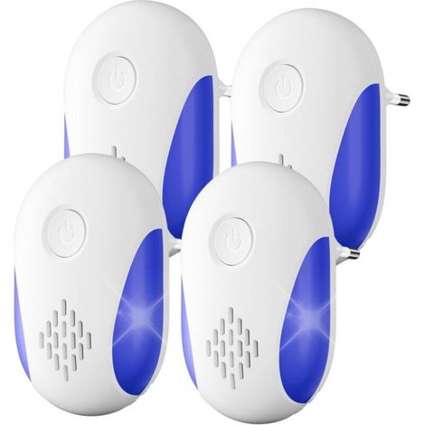Répulsif Ultrason Souris Rats - Technologie Balayage Fréquence - Couverture 232 m² - Sans Produit Chimique - 4 Pièces (1/4)