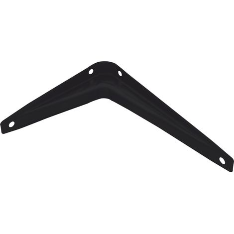 Stahlkonsole starr 65x90 mm schwarz pulverbeschichtet  Regalhalter Metall schwarz, Tragkraft 15 kg
