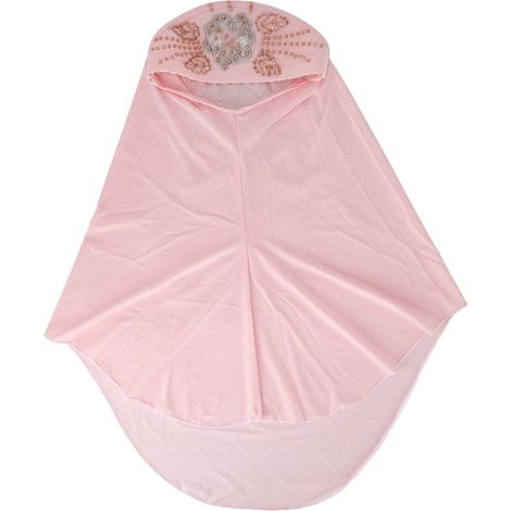 Muslim Headscarf Comfortable Ice Silk Bead Hat Head Decoration Religious Supplies(Light Pink) (1/5)