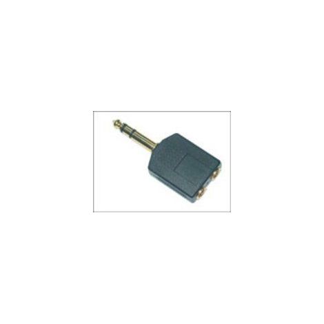 Microconnect AUDANS cambiador de género para cable 6.35mm 2 x 3.5mm Negro (1/4)