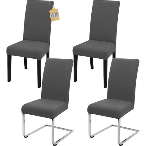 Elastic Chair Cover Office Chair Cover Backrest Living Room Kitchen Party Hotel Grey