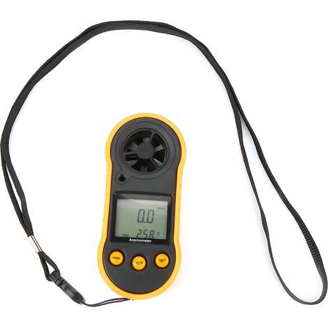 Anémomètre Numérique LCD GM818 Portable Mesure Vitesse du Vent Testeur d'Air (1/5)