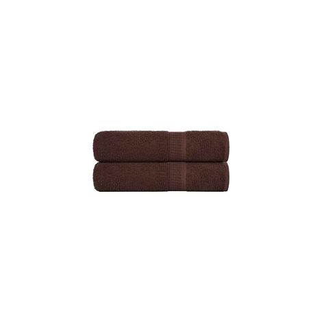 Asciugamani da bagno FROGN, set da 2, marroni, 100 x 150 cm, 360 g/m² - Crezuo (1/4)