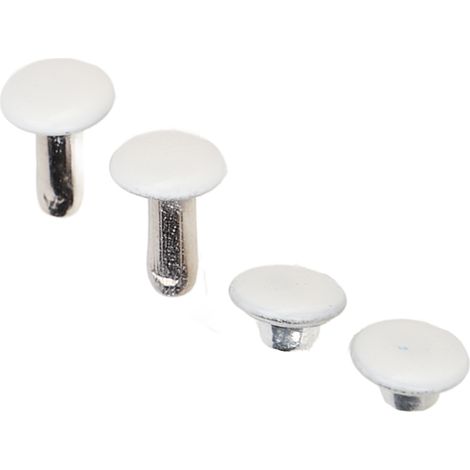 Lot de 500 clous à cuir 6x8mm en fer blanc, rivets ronds double face, finition plaquée, idéal pour sacs et ceintures, bricolage et accessoires en cuir. (1/5)