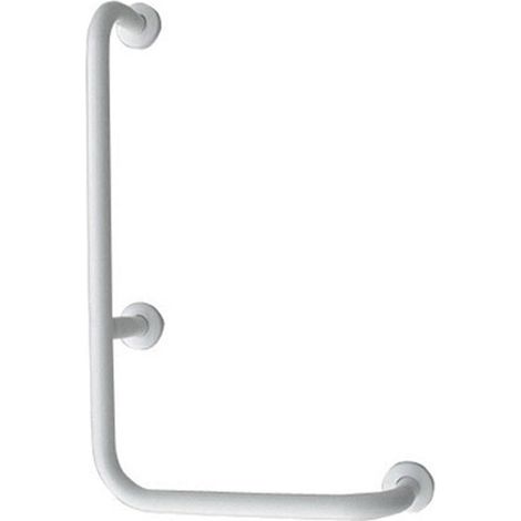 CORRIMANO ANGOLARE CON MONTANTE A SINISTRA Misura: cm. 35 x 65 sx Bianco