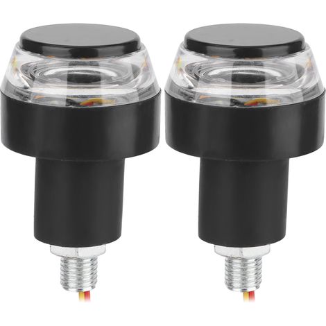 2x Plaque d'immatriculation LED Feu de signalisation 70cm Câble Accessoire pour Moto Quad Scooter Blanc Jaune (1/5)