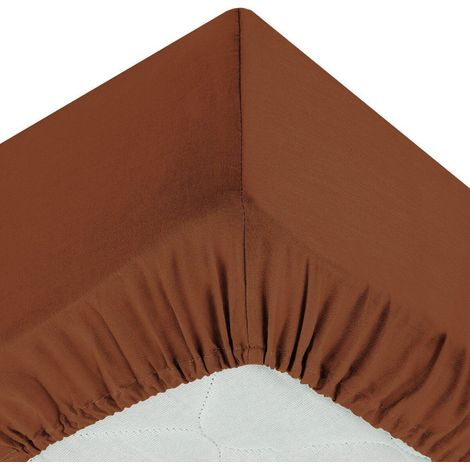 Drap Housse "Intérieur" 140x190cm Terracotta (1/2)