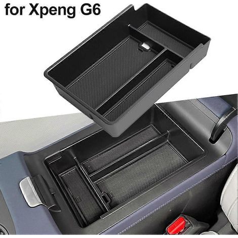 Boîte de rangement en ABS+PVC pour accoudoir de console centrale Xpeng G6 (1/5)