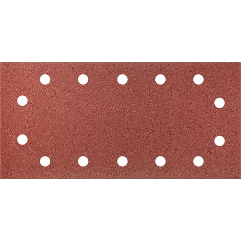 Papel de lija con velcro de 115 x 230 mm, K120, 5 unidades, con agujeros. (1/3)