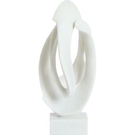 Ornamento bianco in plastica suggestivo Light & Living Lavinia