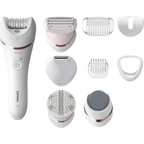 Epilatore PHILIPS Satinelle BRE740/10 8 in 1 serie 8000 con dischi in ceramica (1/5)