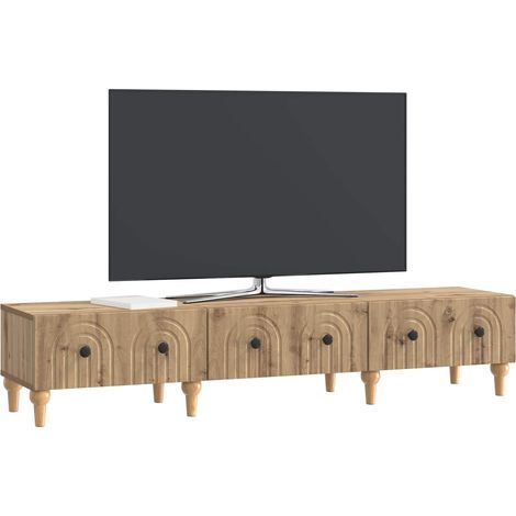 vidaXL TV Cabinet Artisan Oak 147 x 34.5 x 30 cm Engineered Wood (1/4)