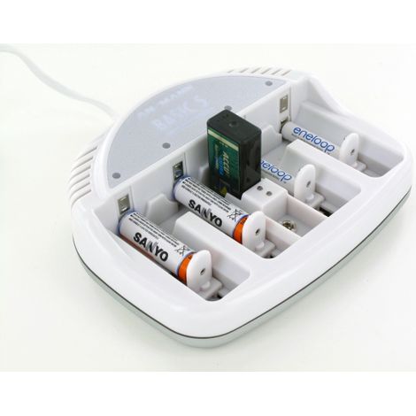 CARICABATTERIA BASIC 5 PLUS ANSMANN per batterie Micro AAA, Mignon AA, Baby C, Mono D e 9V (1/4)