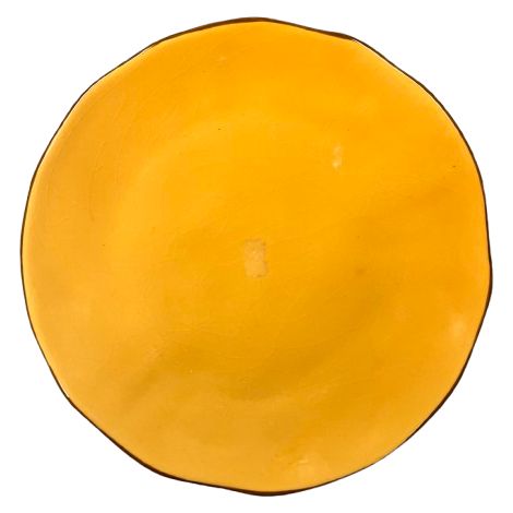 M HOME - PIATTO FRUTTA IN CERAMICA GIALLO CM 23