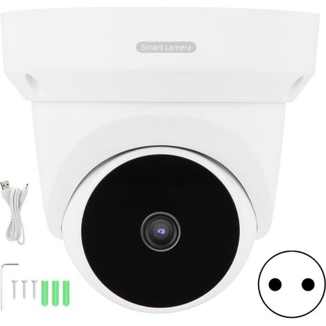 Caméra Dôme PTZ WiFi 1080P Détection Mouvement Audio Bidirectionnel Vision Nocturne IR Sécurité Maison 100-240V Prise UE (1/5)